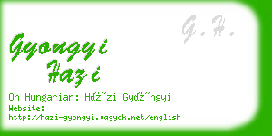 gyongyi hazi business card